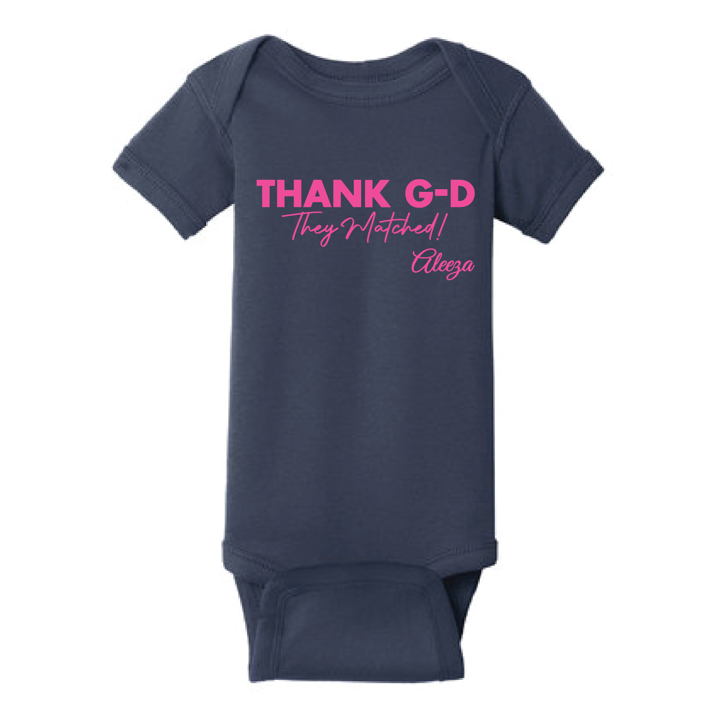 Thank G-d They Matched Onesie - Navy