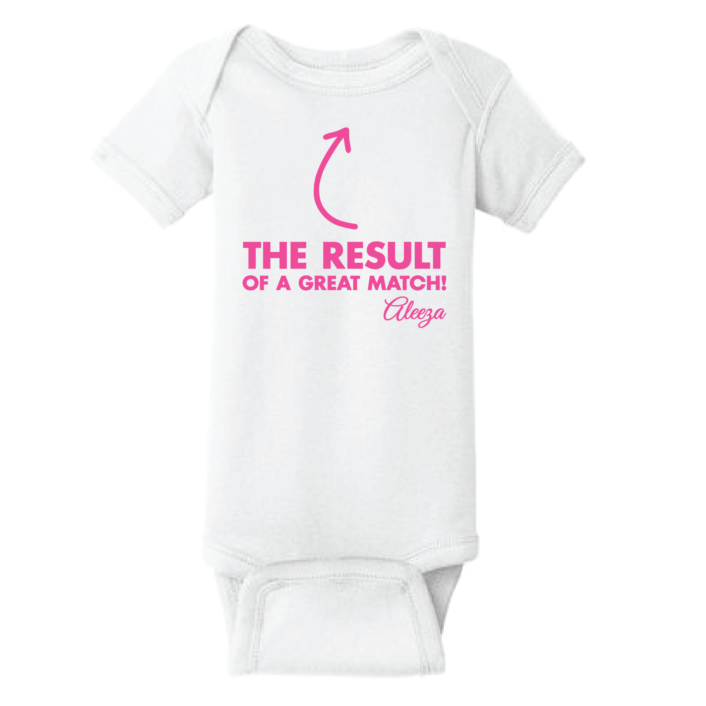 The Result of a Great Match Onesie - White